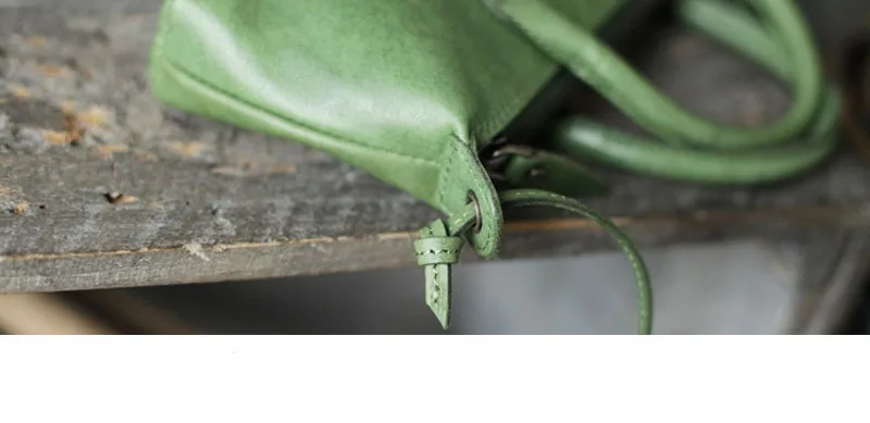 AETOO, летняя Новинка, художественная и художественная лесная женская сумка, Зеленая кожаная Ретро сумка на плечо, сумка на плечо, кожаная диагональная маленькая сумка