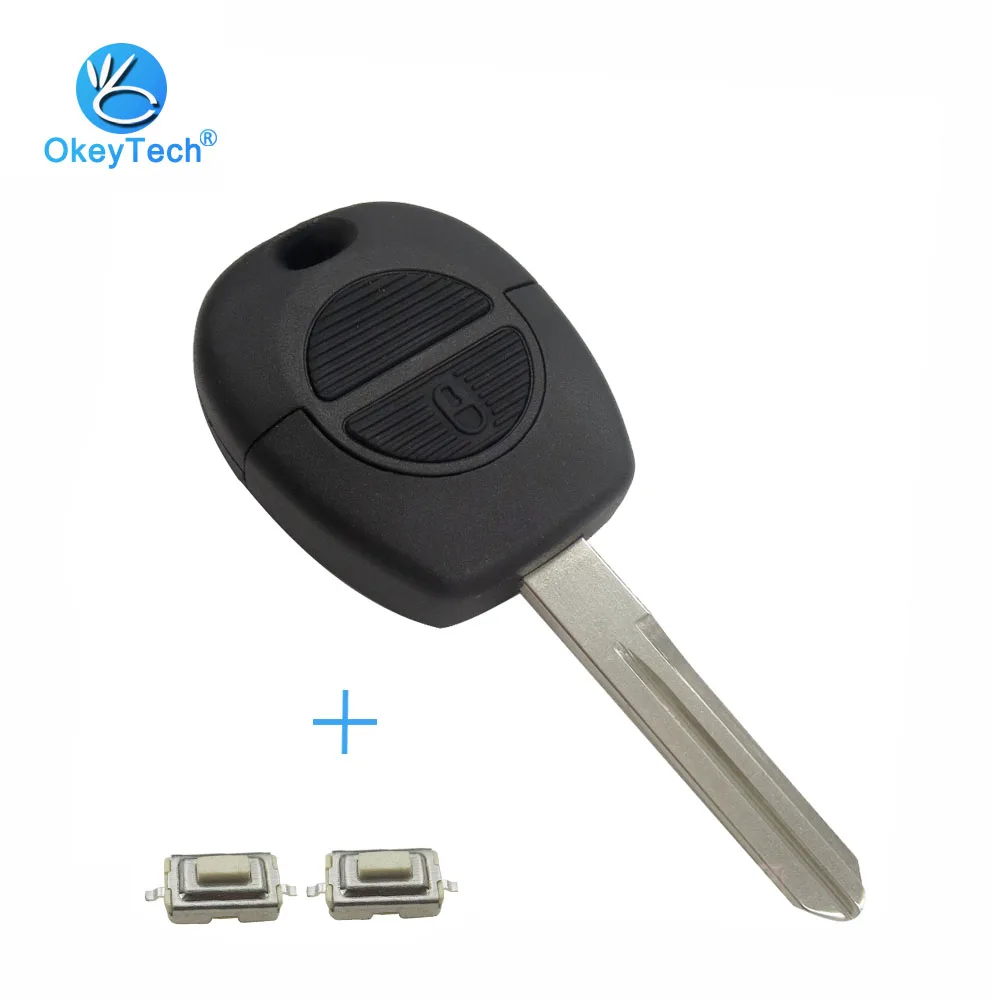 OkeyTech 2 кнопки Uncut A32/A33 лезвие и 2 микро переключатель дистанционного ключа оболочки для Nissan Primera Micra Terrano Almera X Trail