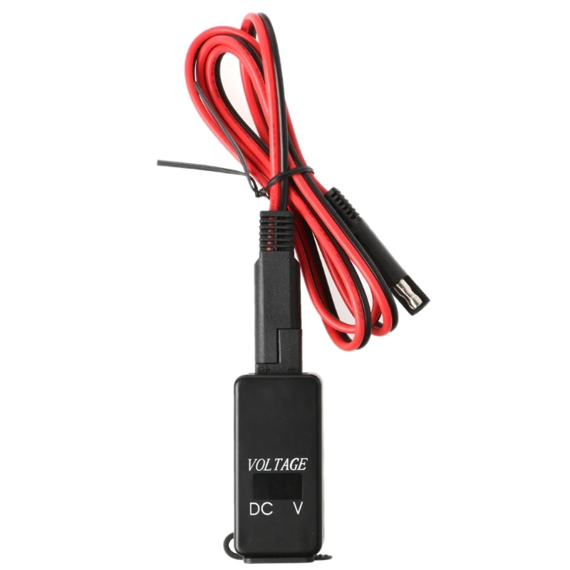 

2019 Waterproof 12V Car Motorbike SAE To USB Charger Voltmeter for Cell Phone Tablet