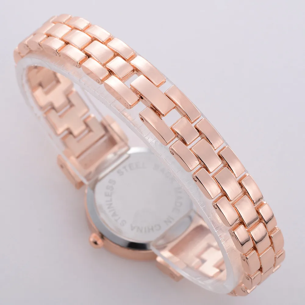 New Lvpai Fashion Brand Round Crystal Women Bracelet Watch Rose Gold Quartz Wristwatches Women Dress Watches Gift Clock