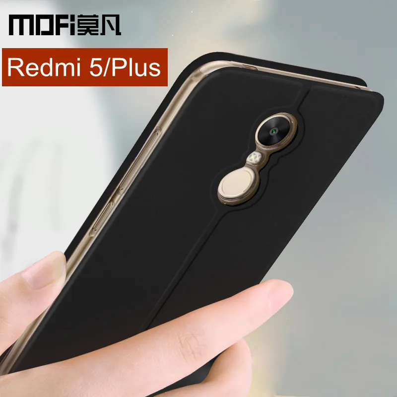 Чехол для Xiaomi Redmi 5 Plus, чехол для Redmi 5, чехол с откидной крышкой, кожаный силиконовый чехол с полной защитой от ударов, чехол MOFi Redmi5 Plus, чехол