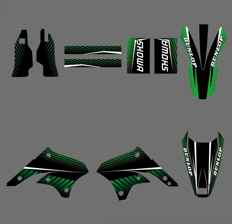 Стиль POWER 0453 TEAM графика и фоны наклейки Наборы для Kawasaki KLX450 2008 2009 2010 2011 2012 KLX 450