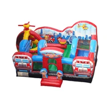kids inflatable trampoline bouncer house,inflatable jumping bed kids fun city YLW-TC47