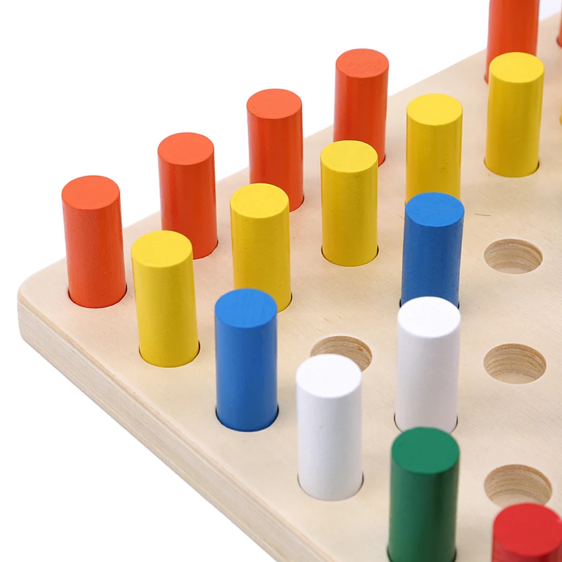Монтессори материалы игрушки Обучающие игры цилиндрическая розетка блоки деревянные Математические Игрушки Детские Ранние развивающие игрушки