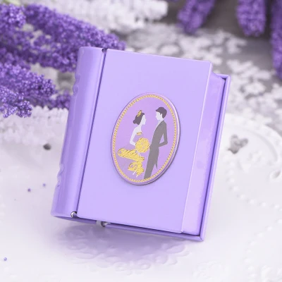 Романтическая Свадебная подставка в форме книги жестяная шоколадная коробка для
