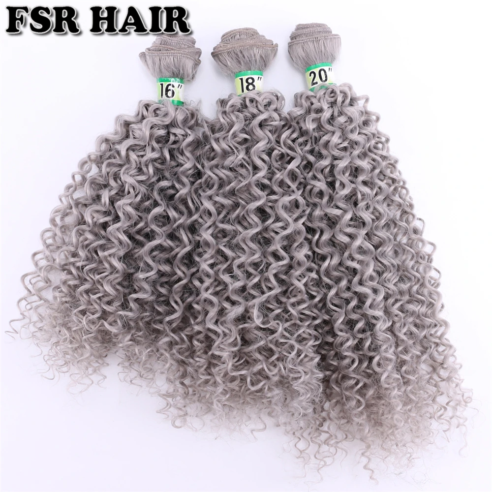 Afro Crespo Encaracolado Ombre Cor do Cabelo Preto para Verde 16 18 20 & 22 Disponível 70 G/peça Extensão do Cabelo Sintético 18 disponível 70 g peça extensão do cabelo sintético