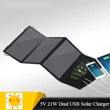 5V 21W Portable Solar Charger USB SUNPOWER Monocrystalline Silicon Solar Panel mobile phone charger.Suit for 99% Mobile phone