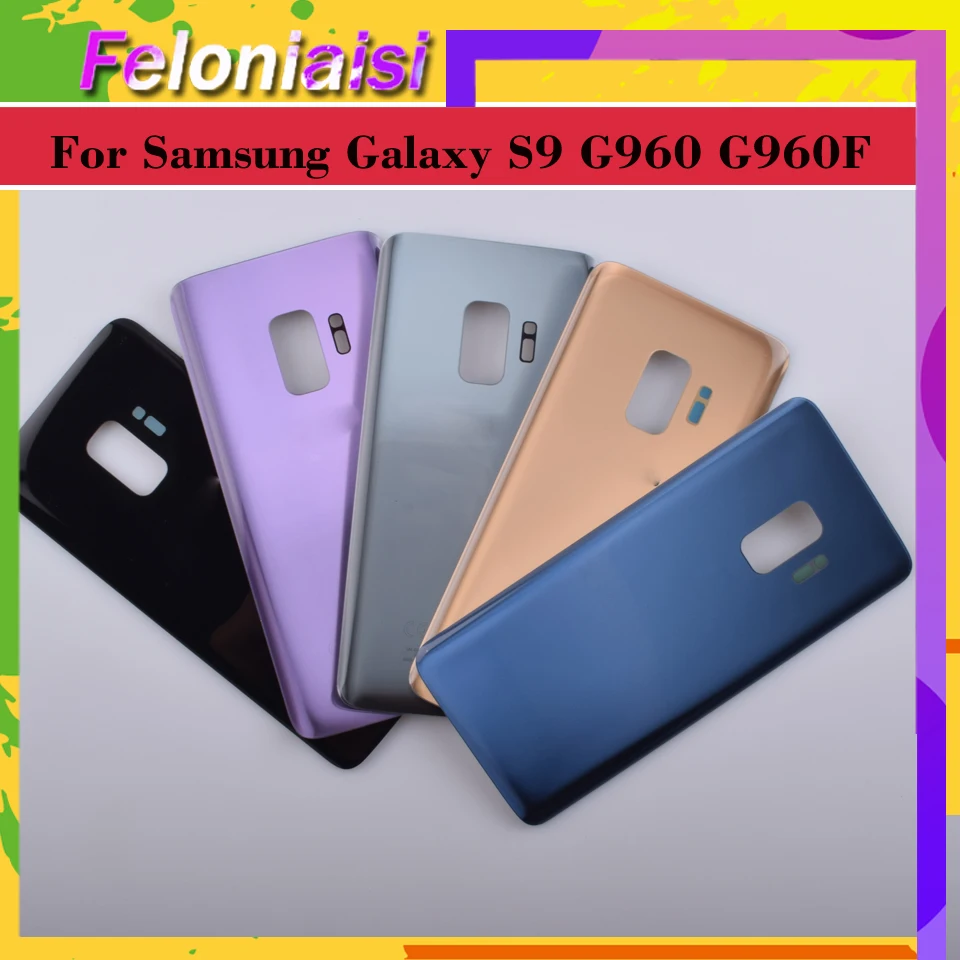 

10pcs/ For Samsung Galaxy S9 G960 G960F SM-G960F Housing Battery Cover Back Case Rear Door Chassis S9 Housing Shell Replacement