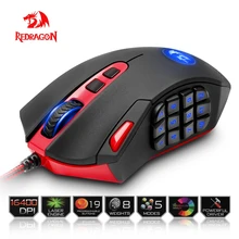 Redragon Gaming Mouse PC 16400 DPI speed Laser engine 18 programmable buttons high-speed USB Wired for Desktop mouse