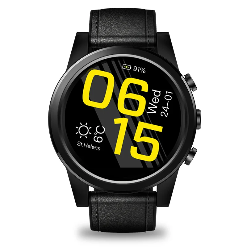 Zeblaze Thor 4 PRO, деловые часы, умные часы MTK6739, 1,25 ГГц, большой магазин, gps, умные часы, Bluetooth, sim-карта, умные часы для мужчин - Цвет: Black leather