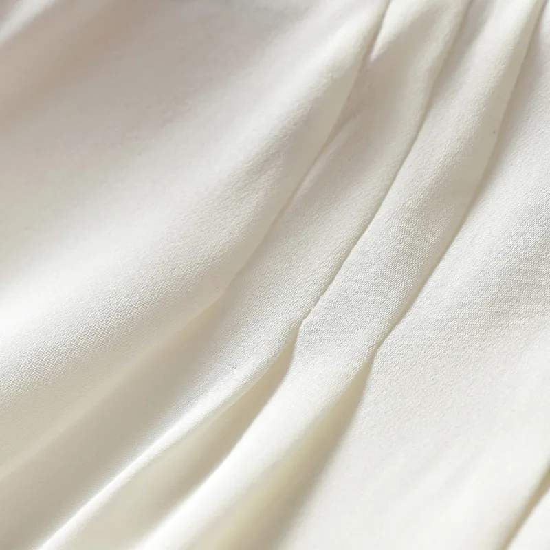 Bureau Top Cou Ivoire Nouvelle 100 Solide Élégante Broderie Manches Blouse Chemise Mode V Soie Femmes Blanche 2019 Conception Longues 6U6zwOqZ