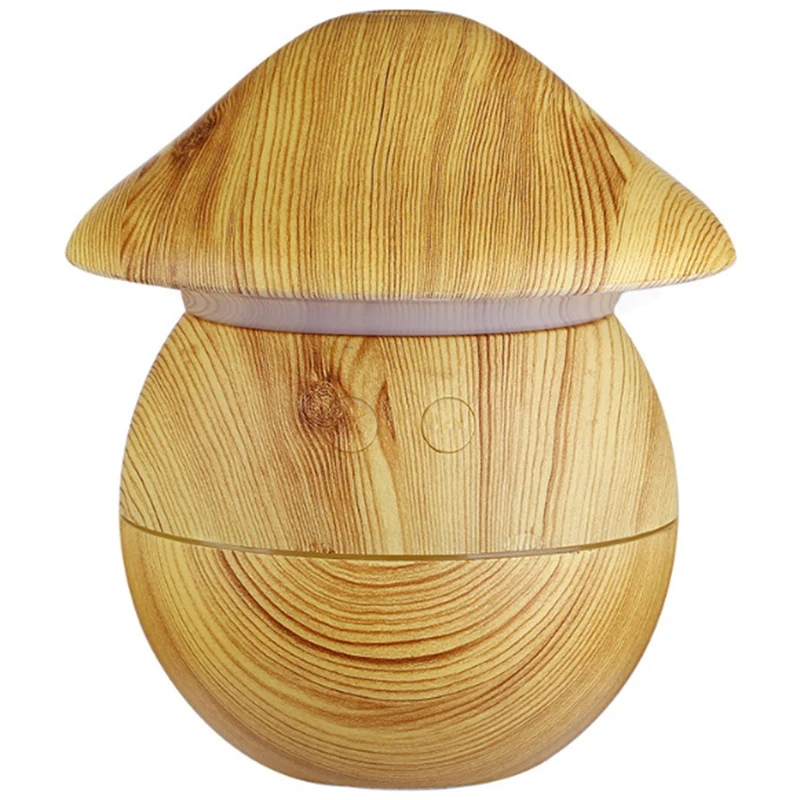 Light Wood Grain Мини Многофункциональный Usb портативный гриб Ночной светильник вентилятор увлажнитель воздуха - Цвет: Light Wood Grain