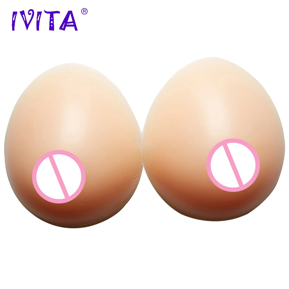 

IVITA 1800g Waterdrop Silicone Breast Forms Fake Boobs For Crossdresser Transvestism Drag Queen Mastectomy Enhancer Breast Form