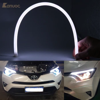 

Car LED Strip White DRL Turn Signal Light Daytime Running Light For Toyota Highlander Land Cruiser Prado Sequoia Reiz Camry E'Z