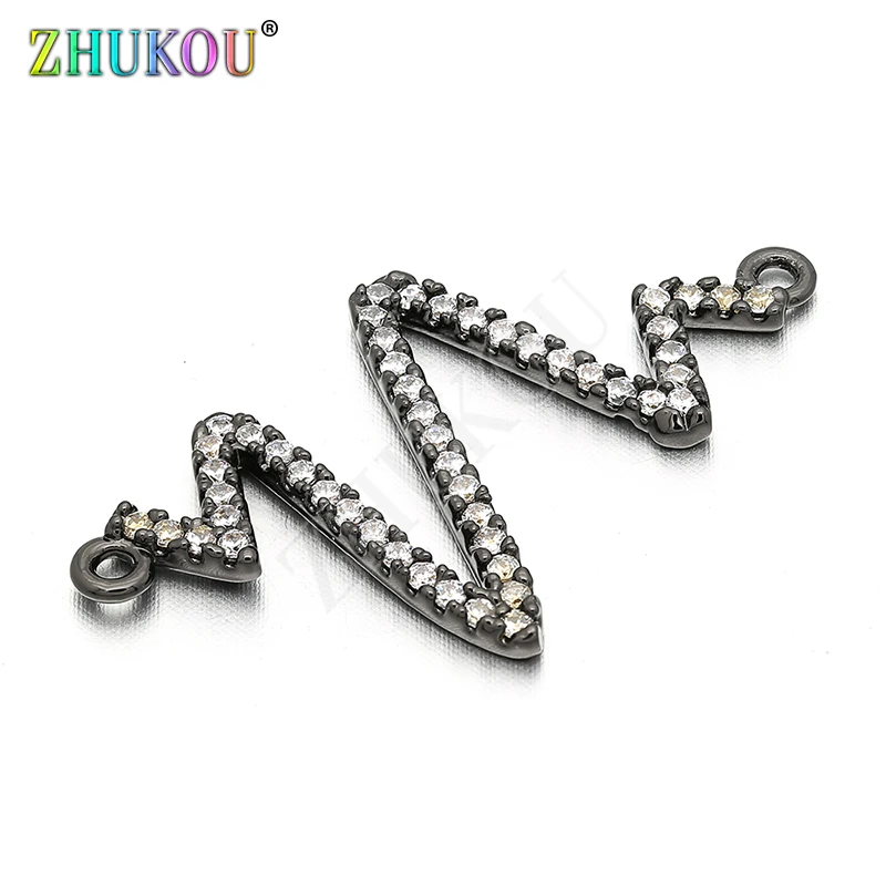

18*33mm Brass Micro Pave CZ Connector for Diy Jewelry Findings Making, Hole: 1mm, Model: VS62