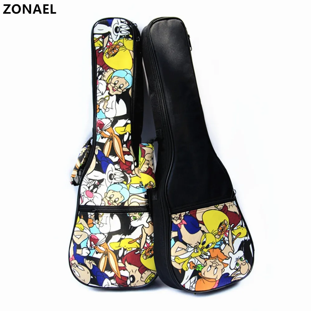 

ZONAEL 21 23 24 26 Inch Ukulele Waterproof Bag Use Oxford Cloth With Handle Guitar Parts Adjustable Shoulder Bag Case Backpack
