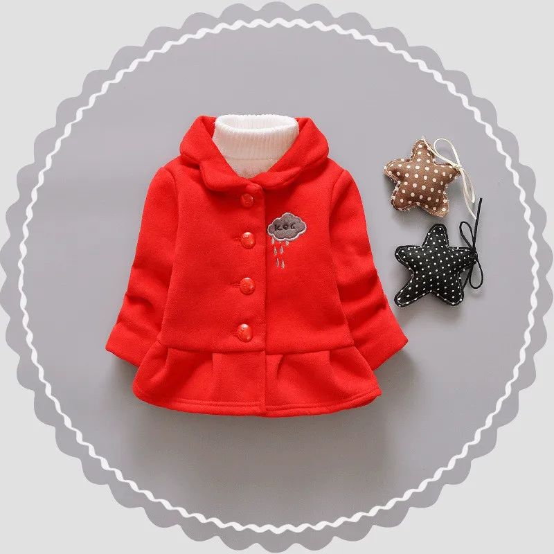 BibiCola newborn baby girls woolen outerwear spring autumn infant