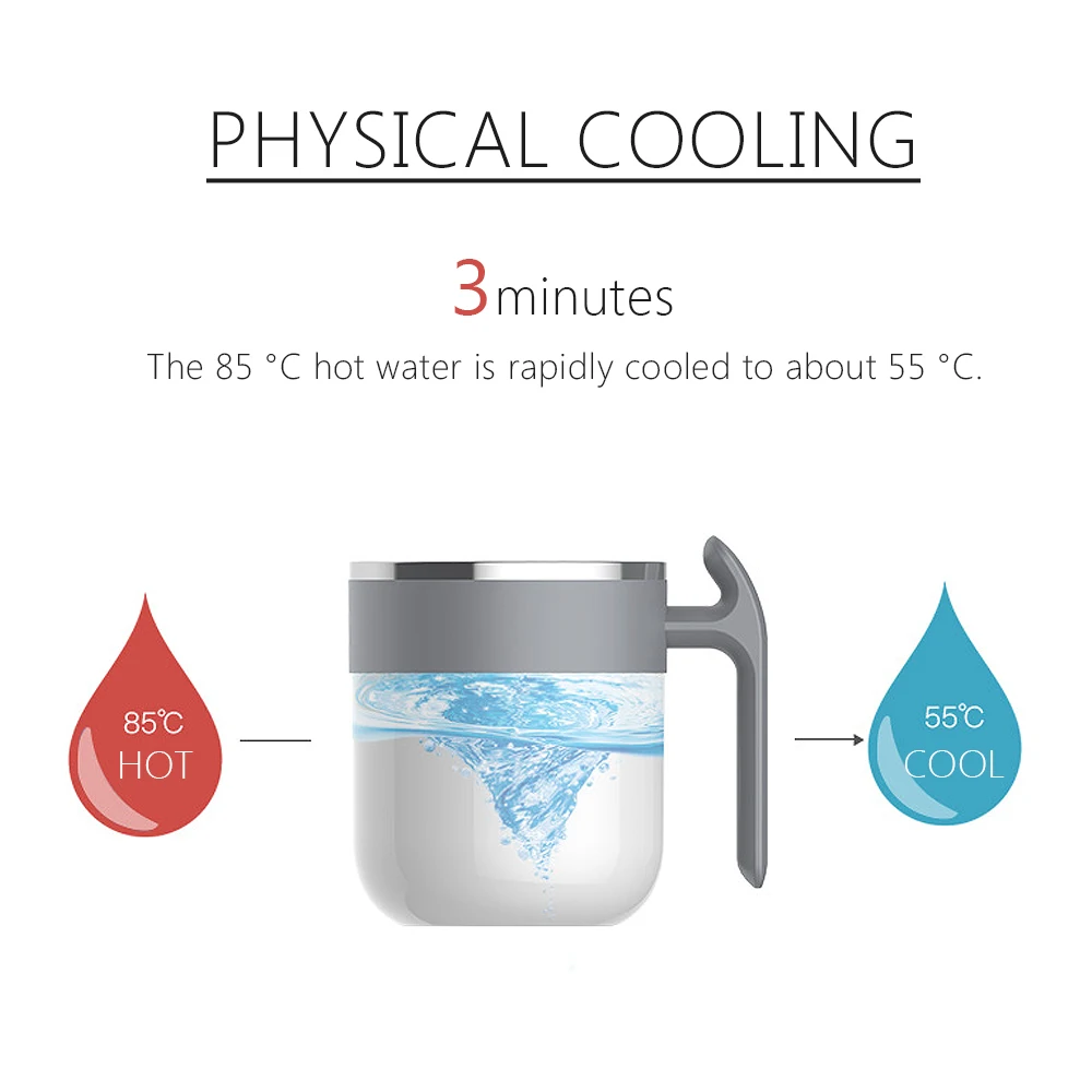Без аккумулятора, автоматическая кружка для самостоятельного перемешивания, чашка для кофе, молока, кружка для смешивания, умная регулировка температуры, чашка для сока, посуда для напитков в подарок