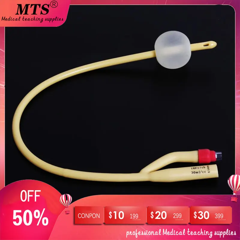 

1pcs 2way Latex Foley Catheter Silicone Coated medical sterilization disposable urinary catheter Hard valve CE FDA ISO