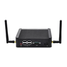 Barebone двойные NIC Мини-ПК QOTOM Celeron/Core i3/Core i5 2 г/4 г/8 г memroy WI-FI низкая Мощность VPN Linux Ubuntu настольный компьютер