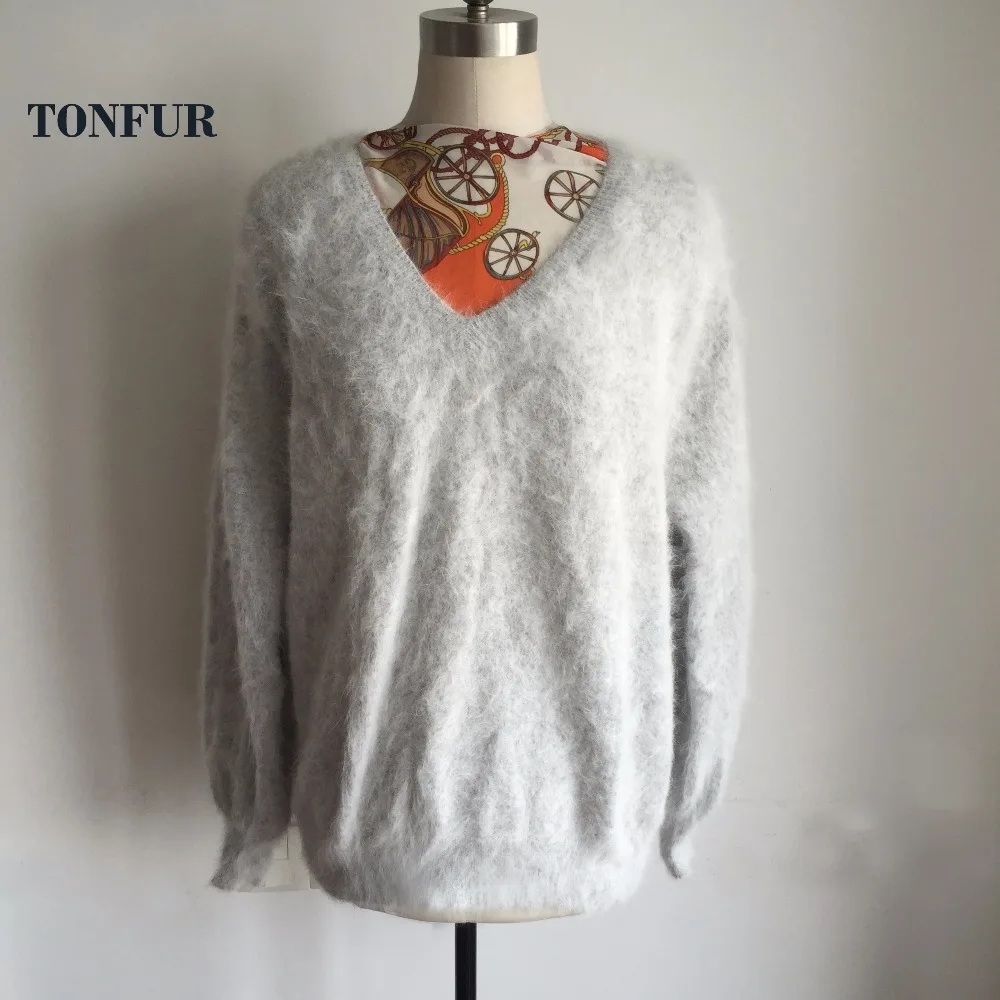 2019 New Arrival Top Quality Genuine Real Mink Cashmere Sweater Women Natural Pullovers for girls wsr340 | Женская одежда