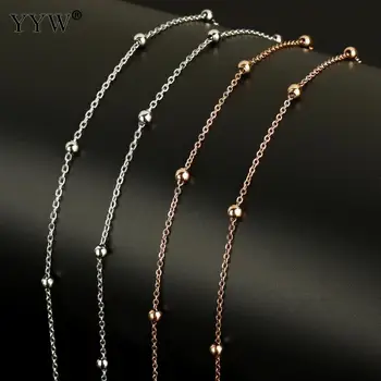 

20m/Spool Stainless Steel Oval Chain with Plastic Spool Original & Rose Gold Metal Chain For Jewelry Necklace Bracelets Making