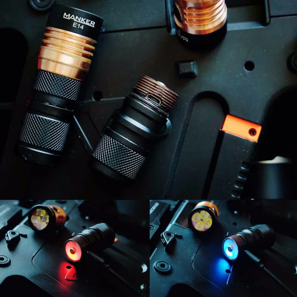 Фонарик Manker E14 II аккумуляторный 2200 лм с зарядкой от USB|18650 flashlight|4x cree2200 lumens |