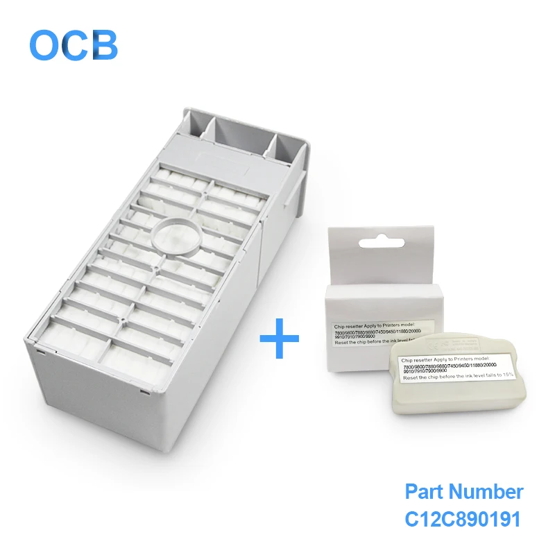 Дешево C12C890191 обслуживание чернилами для Epson Stylus Pro 7700 7710 9700 7890 9890 7900 9900 WT7900 11880 бак для обслуживания принтера