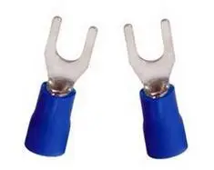 

free shipping 100pcs SV2-5S blue fork insulated terminals cold pressing terminals