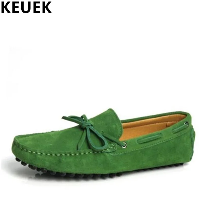 

Autumn Moccasins Male Genuine leather Loafers Slip-On Flats lighten-end Driving shoes Men Flats Boat shoes 021