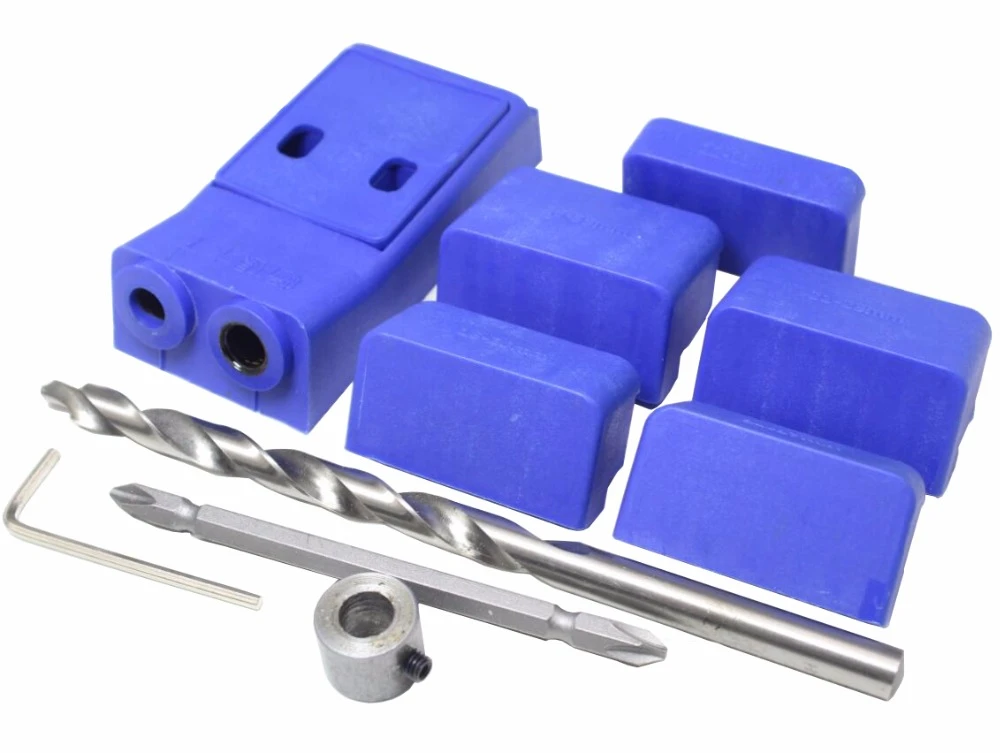 Pocket Hole Jig Kits System Mini Kreg Style Wood Working Joinery Step