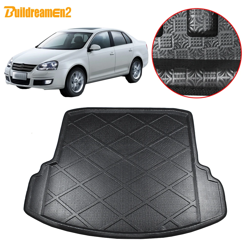 

Buildreamen2 Car Trunk Mat Cargo Pad Floor Carpet Mud Tray Boot Liner For Volkswagen Sagitar 2006 2007 2008 2009 2010 2011