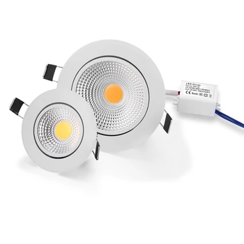 

Dimmable Led downlight light COB Ceiling Spot Light 3w 5w 7w 12w 85-265V ceiling recessed Lights Indoor Lighting