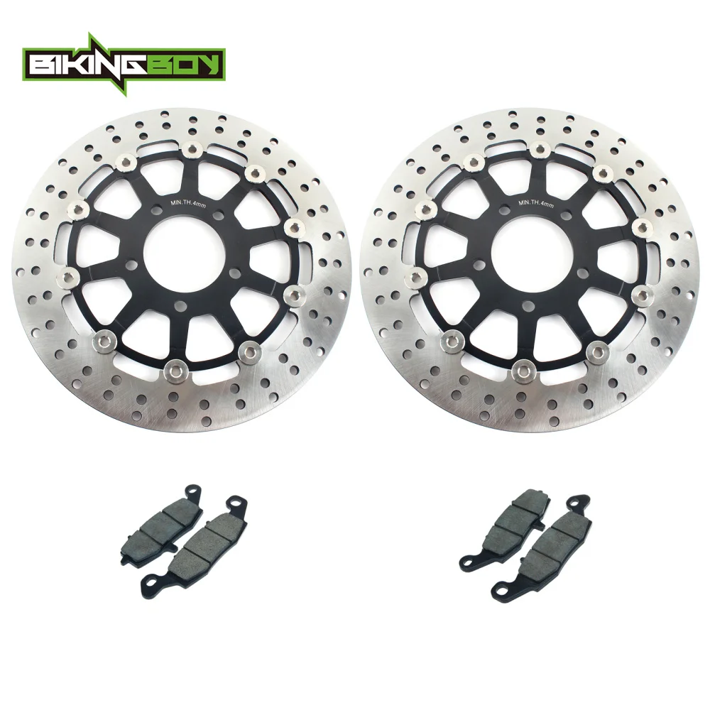 BIKINGBOY Front Brake Discs Rotors Disks Pads Bandit GSF 650 05 06 GSF650 S 04-06 SV 2003-2010 09 08 07 03-12 11 |