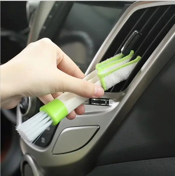 

2017 Hot Sale Double Slider for Car Air Conditioning Outlet Venetian Window Cleaning Brush Multi-purpose Blind Brush Dust Brush