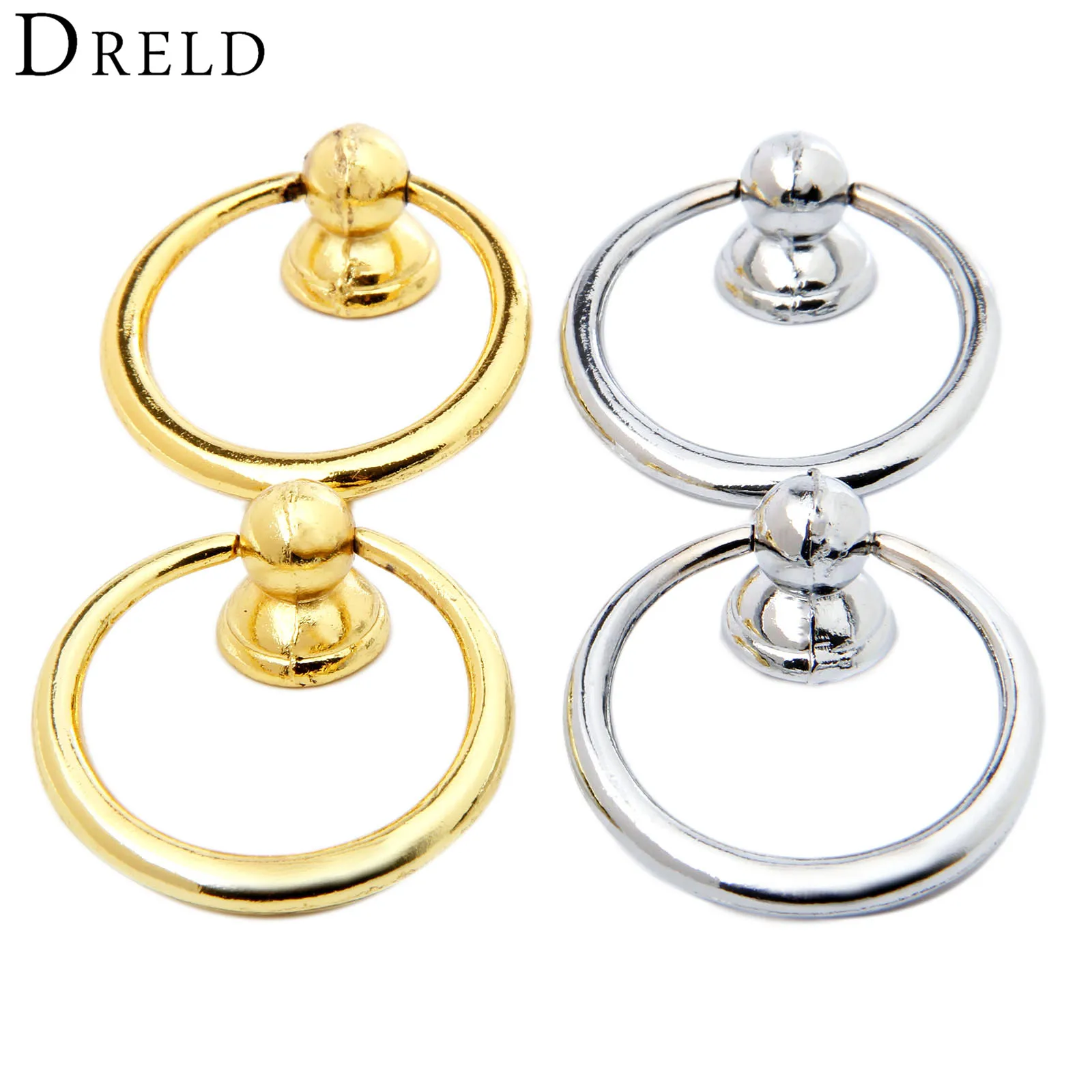 DRELD 2 قطع الأثاث العتيق مقابض خمر مقبض كابينة و مقبض درج خزانة مطبخ الدائري مقابض سحب أثاث