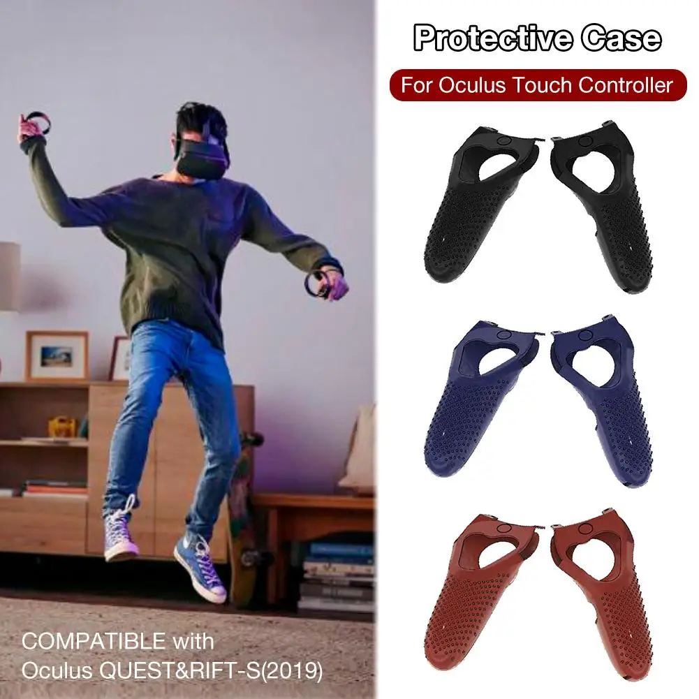 

2019 Newest 1 Pair Protective Case Silicone Cover For Oculus Touch Controller Oculus Quest Rift-s Controller Accessories