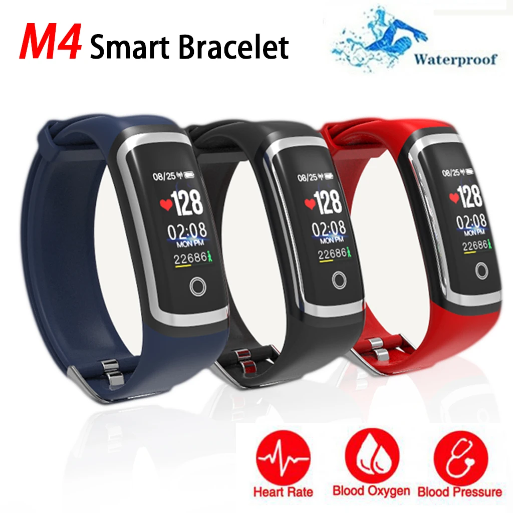 

M4 Fitness Tracker Sport Smart Bracelet Bluetooth Smart Band Waterproof IP67 Blood Pressure Sleep Monitor Wristband