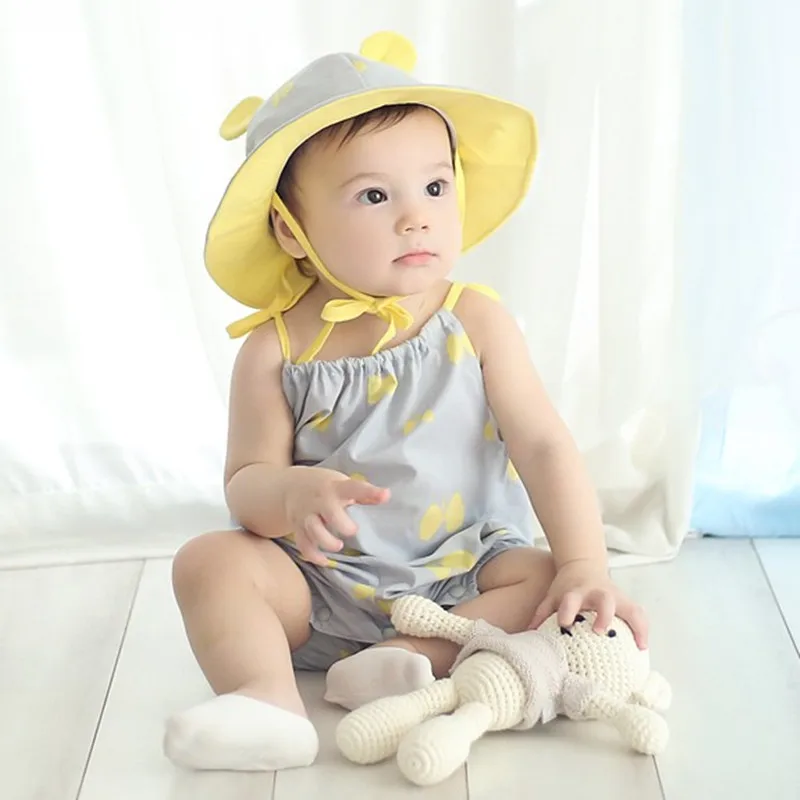 

Korean Toddler Baby Girl Overalls Print Floral Sweet Cute Rompers Kids Clothings