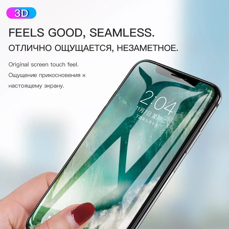 HOCO полное покрытие закаленное стекло для iPhone 11 Pro Max XR X XS Max защита экрана 3D Защитное стекло для iPhone 7 8 Plus