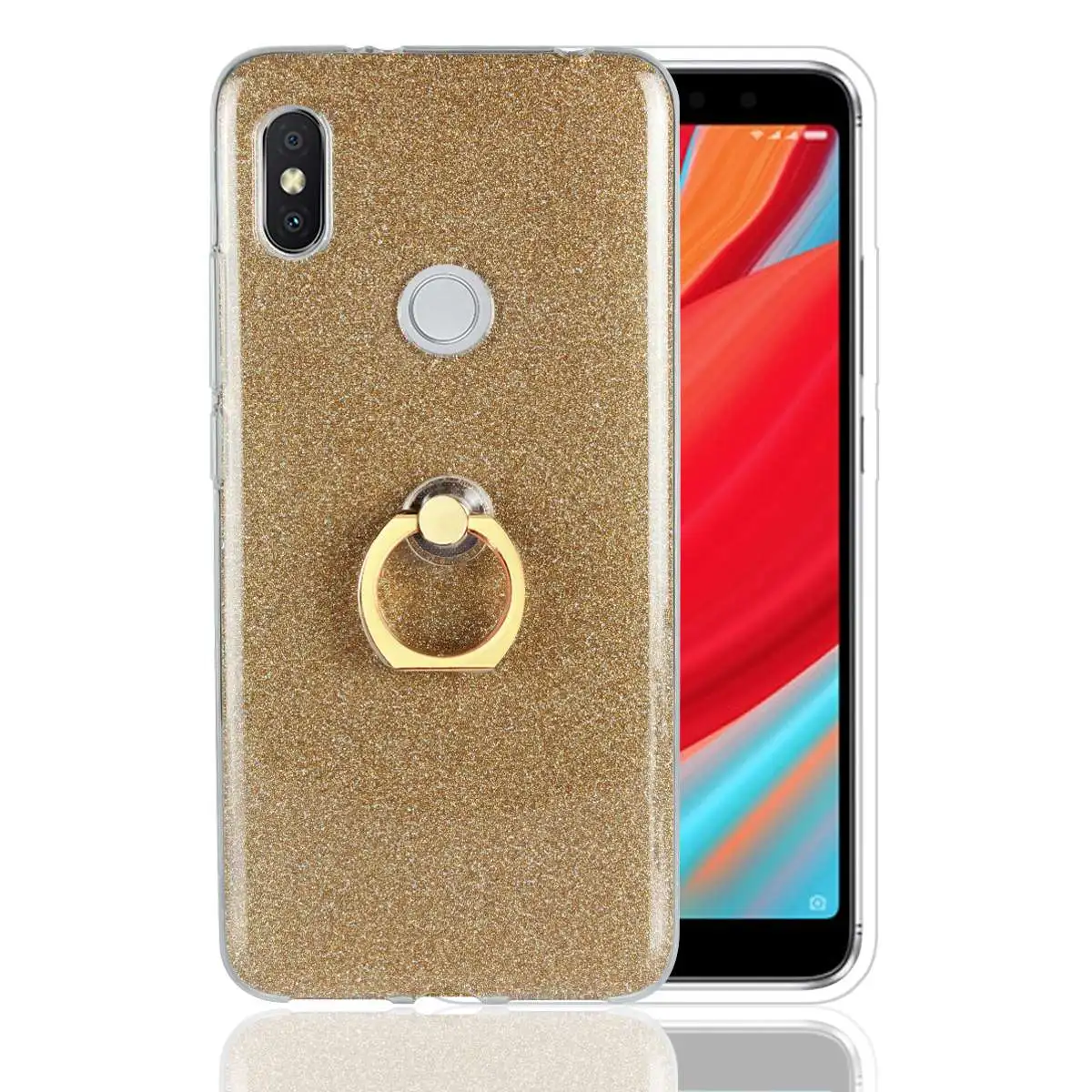 Блеск стенд для колец на палец чехол XIAOMI Redmi S2 Y2 редми крышка Siliocne противоударный