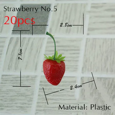 Поддельный клубника реалистичный, похожий на естественный декоративный искусственный клубничный фрукт для украшения мероприятий домашний дом кухонный Декор - Цвет: No.5-20pcs