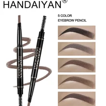 HANDAIYAN Двусторонняя коричневая Татуированная ручка для бровей 5 цветов водонепроницаемая не Цветущая вращающаяся треугольная стойкая ручка Cejas Postizas TSLM2