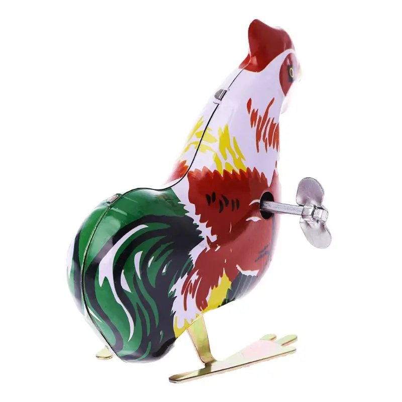 Kids Classic Chick Wind Up Clockwork Toys Jumping Mini Cock Vintage Toy Action Figures Toy For Children Kids Educatinal Toys