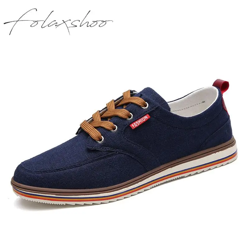 

Folaxshoo Men's Lace-up Loafers Mesh Sneakers Casual Walking Shoes Lightweight Comfortable Breathable Flat Shoes