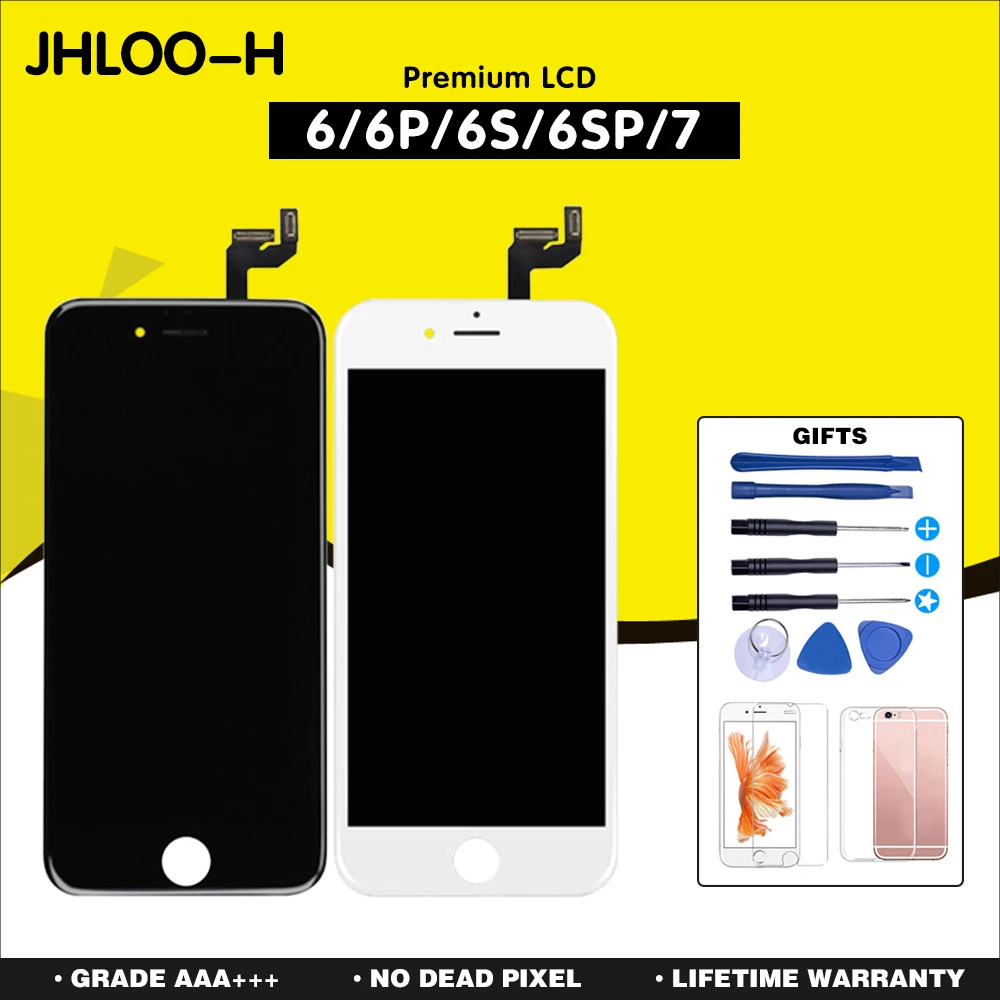 

AAA+++ Grade For iPhone 6 6S 7 Plus LCD With 3D Force Touch Screen Digitizer Assembly For iPhone 7P Display Tempered Glass&Tool