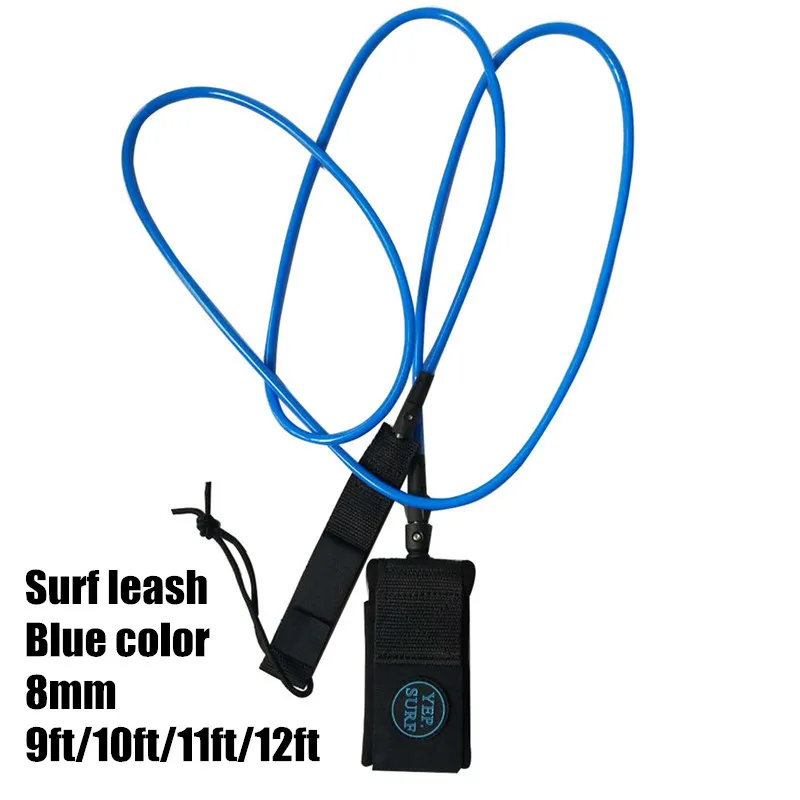 

Surf Leash Straight Leash 9ft,10ft,11ft,12ft 8mm Surfboard Leash Super strong webbing Neoprene Strape
