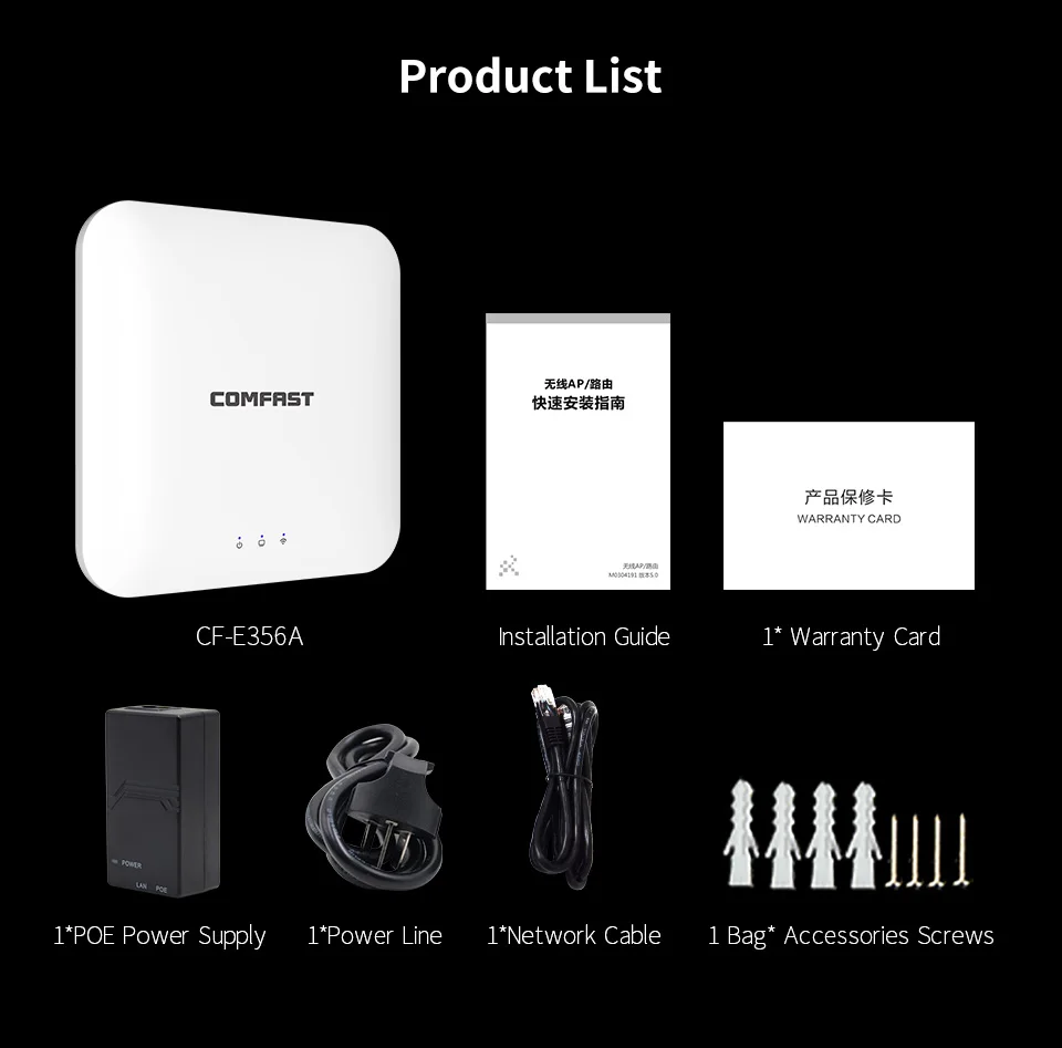 Comfast 600Mbps Wireless Ceiling Router Dual Band Access Point AP Wifi Signal Amplifier WIFI Extender Signal Bosster 5G Router