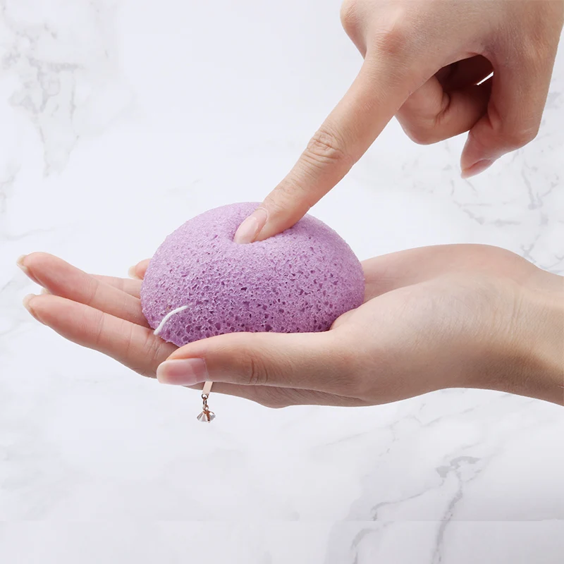 Губка Brainbow Konjac 1 шт. 100% натуральный спонж Конняку для очищения пор лица губка