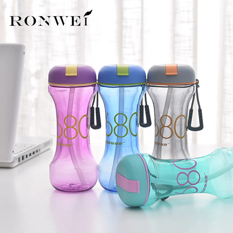 

2019 Dumbbells Shaped Plastic Big Large Capacity Gym Sports Water Bottle Outdoor Fitness Bicycle Bike Camping Cycling Kettle New